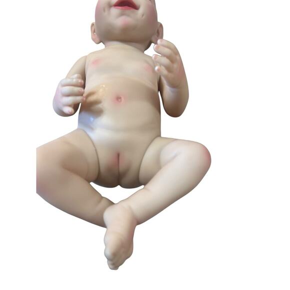 Reborn Baby Doll Sleeping smiling infant girl 16" - Picture 7 of 12